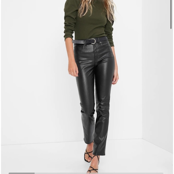 GAP Pants - NWOT GAP High Rise Faux Leather Vintage Slim Jeans Pants New